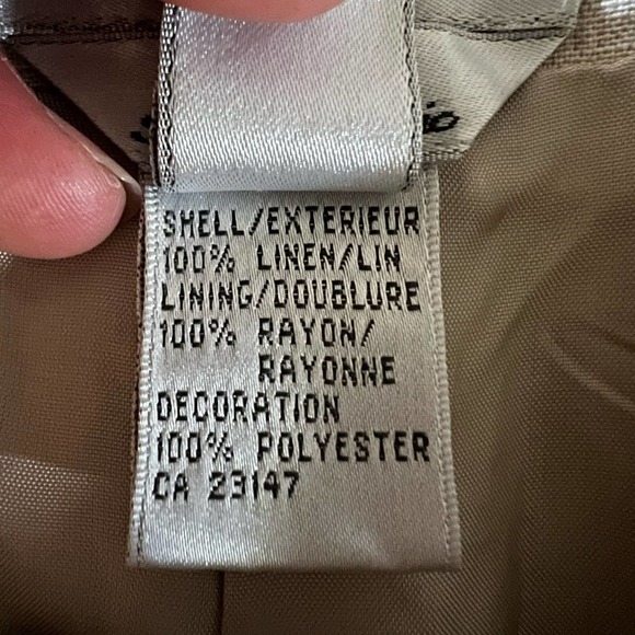 Talbots Collection Linen Floral Embroidered Pants Size 8 - Picture 6 of 6